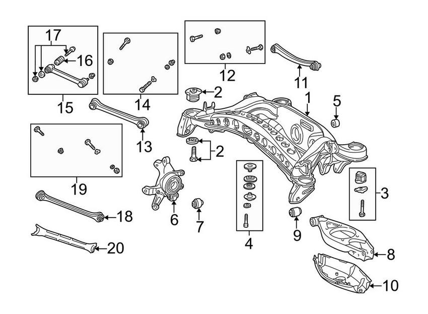 Mercedes Suspension Knuckle - Rear Passenger Right 2103509208